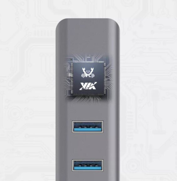 HUB USB-C Ethernet Gigabit RJ45 adapteris 3x USB 3.0 cena un informācija | Adapteri un USB centrmezgli | 220.lv