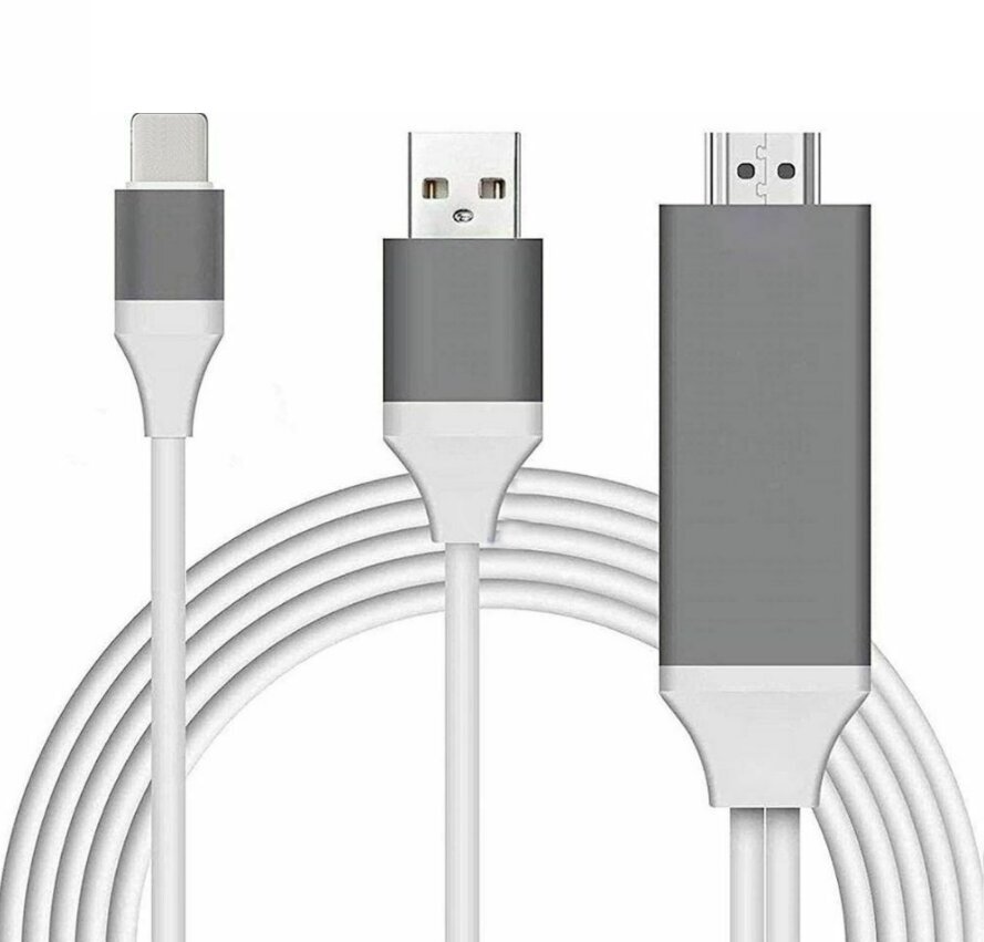 Adaptera kabelis Lightning HDMI FHD USB iPhone iPad cena un informācija | Adapteri un USB centrmezgli | 220.lv