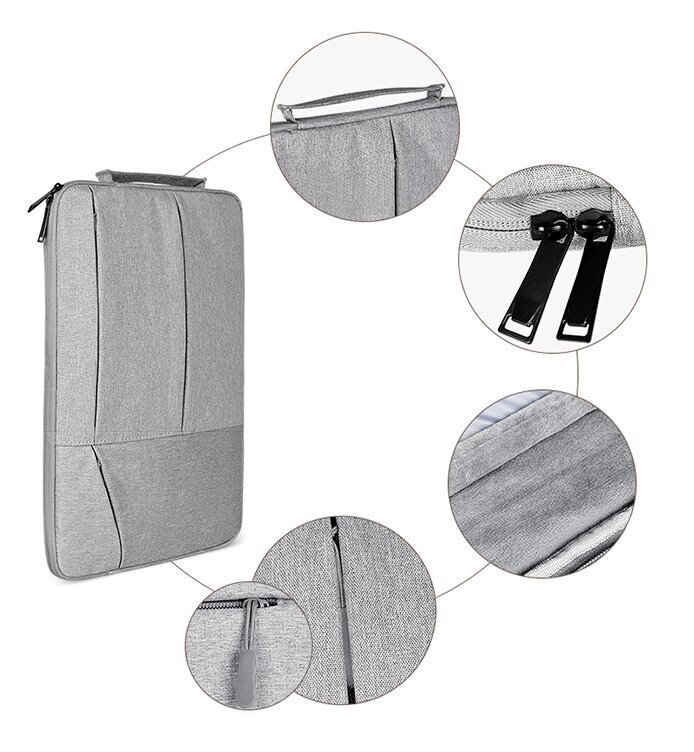 Bag Case Case Klēpjdators 10-13,3 collas Macbook Grey cena un informācija | Somas portatīvajiem datoriem | 220.lv