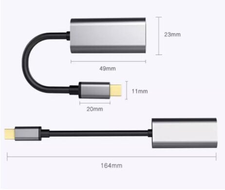 Adaptera Kabelis USB-C 3.1 C Tipa Uz HDMI 4k MHL Zenwire cena un informācija | Adapteri un USB centrmezgli | 220.lv