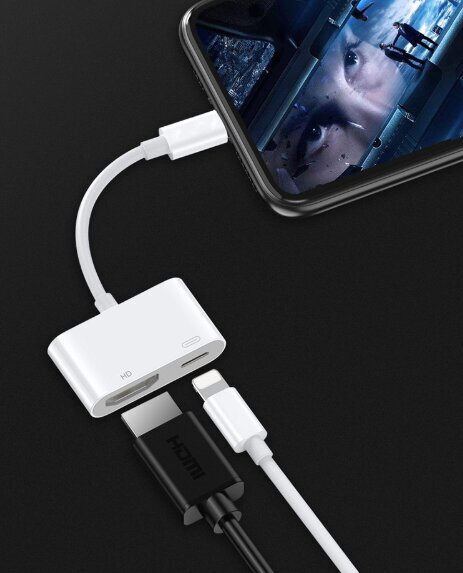 ADAPTERIS AV Lightning HDMI Full HD iPhone iPad adapteris cena un informācija | Adapteri un USB centrmezgli | 220.lv