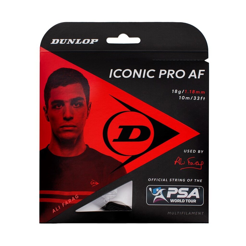 Skvoša rakešu stīgas Dunlop Iconic Pro AF, 18G/1.25mm cena un informācija | Āra tenisa preces | 220.lv