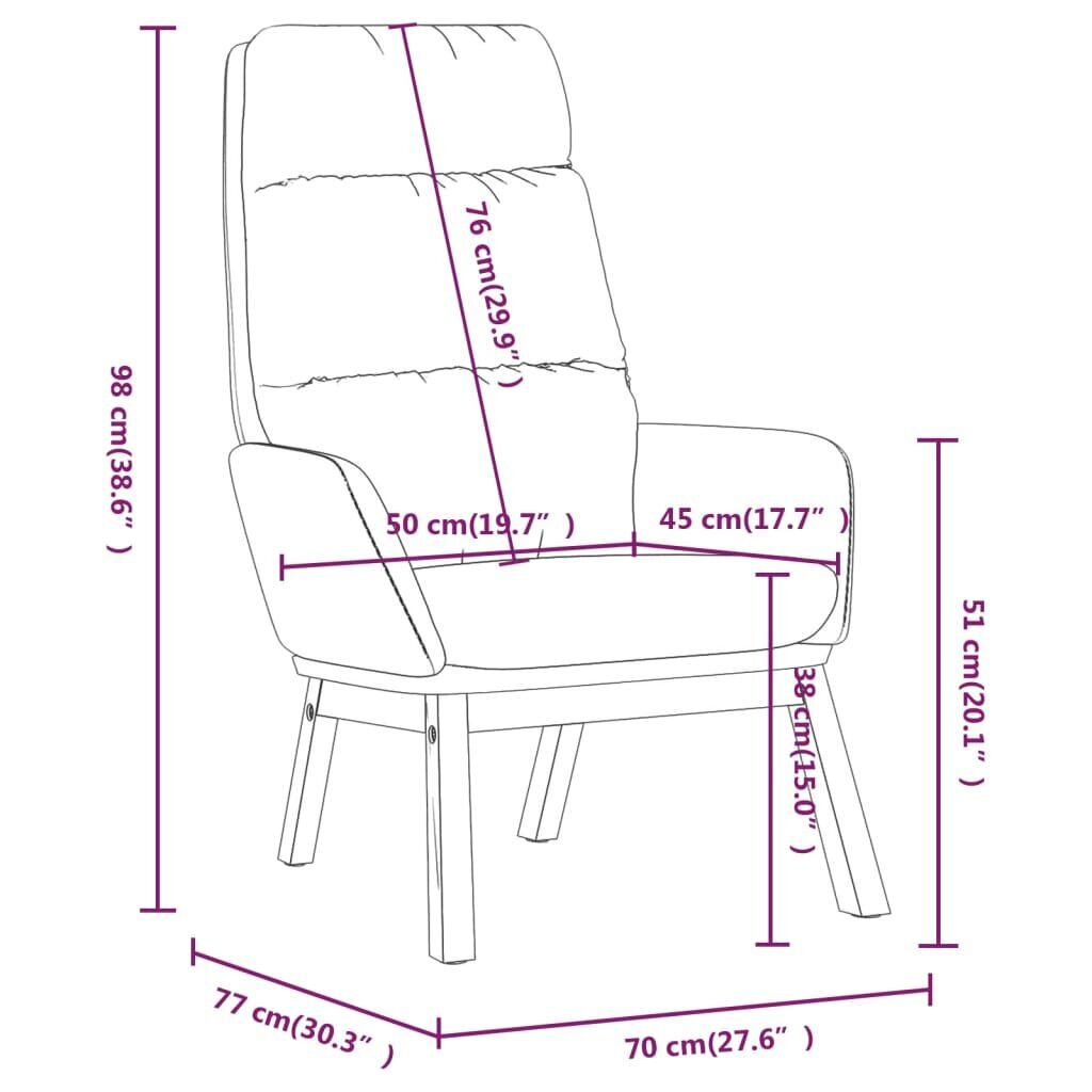 Atpūtas krēsls, brūns, audums цена и информация | Dārza krēsli | 220.lv