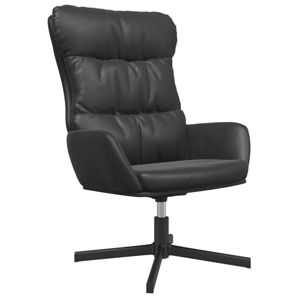 Atpūtas krēsls, melnā krāsā, mākslīgā āda цена и информация | Dārza krēsli | 220.lv