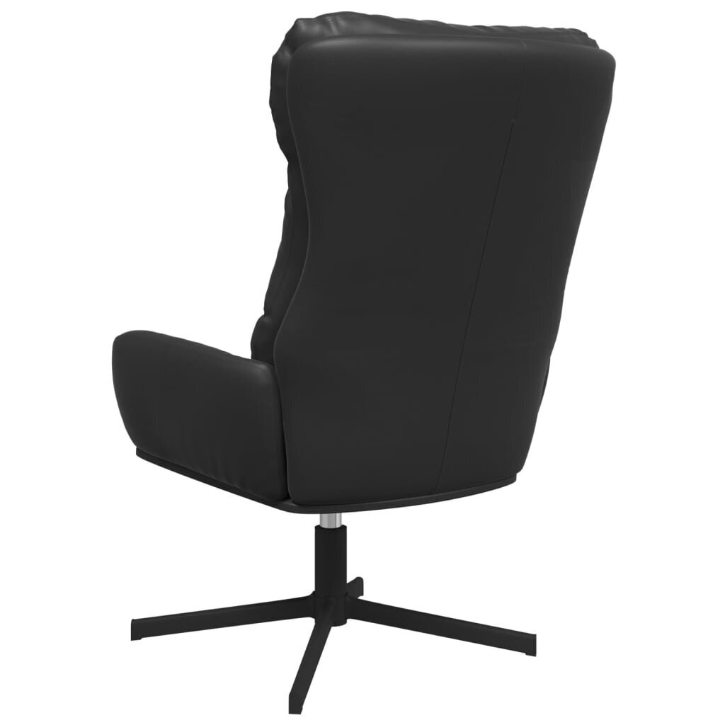 Atpūtas krēsls, melnā krāsā, mākslīgā āda цена и информация | Dārza krēsli | 220.lv