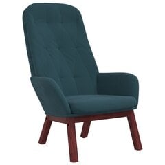 Atpūtas krēsls, zils, samts cena un informācija | Dārza krēsli | 220.lv