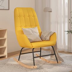 Šūpuļkrēsls, dzeltens, audums cena un informācija | Atpūtas krēsli | 220.lv