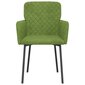 Ēdamistabas krēsli, 2 gab., gaiši zaļā krāsā, samts cena un informācija | Virtuves un ēdamistabas krēsli | 220.lv