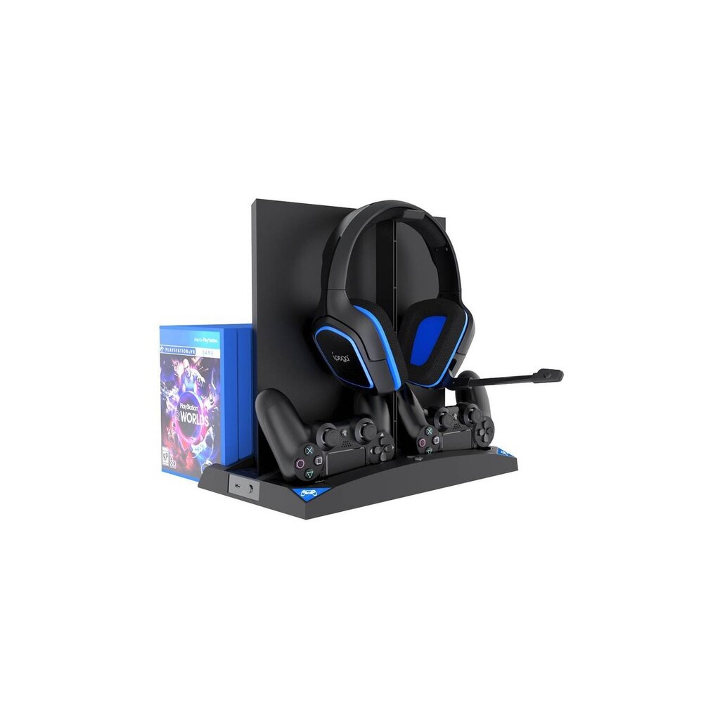 iPega PG-P4009 Multifunctional Stand for PS4 and accessories (black) cena un informācija | Gaming aksesuāri | 220.lv