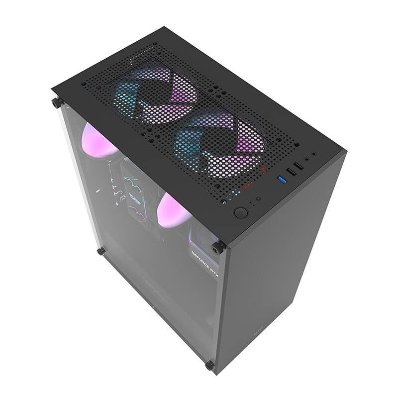 Darkflash DK100 computer case (black) cena un informācija | Datoru korpusi | 220.lv