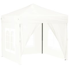 Pasākumu telts ar sānu sienām, balta, 2x2 m цена и информация | Беседки | 220.lv