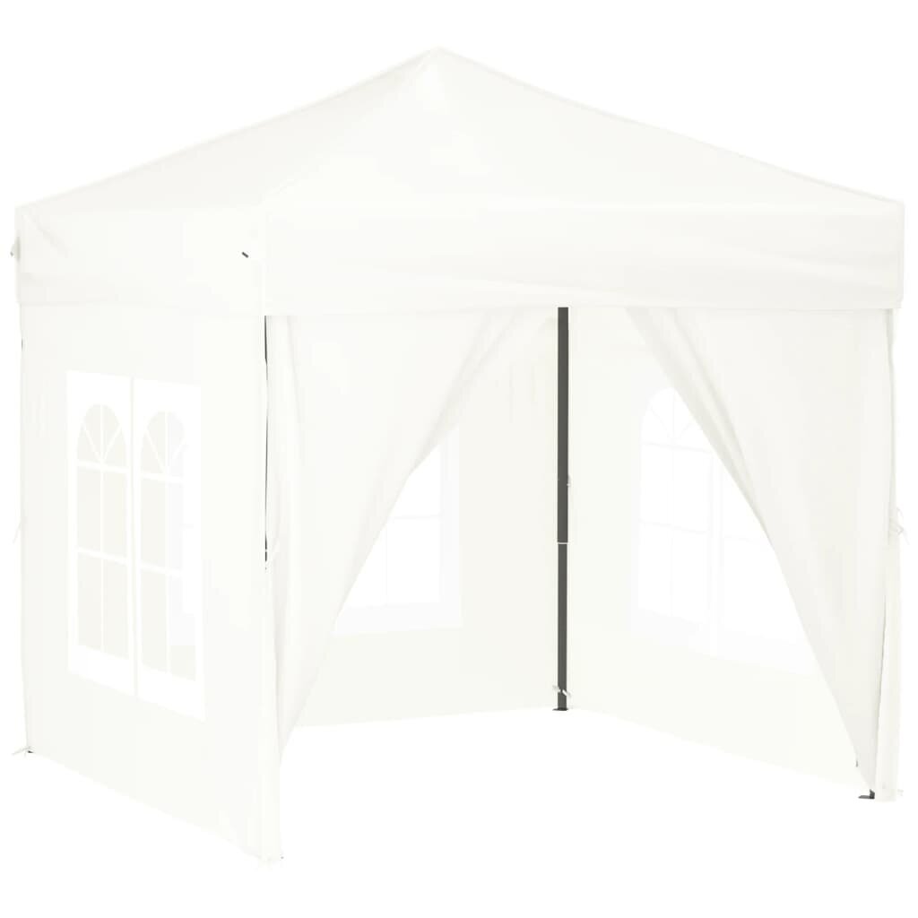 Pasākumu telts ar sānu sienām, balta, 2x2 m цена и информация | Dārza nojumes un lapenes | 220.lv