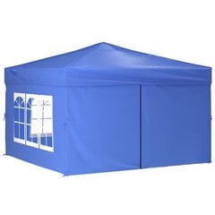 Pasākumu telts ar sānu sienām, zila, 3x3 m цена и информация | Беседки, навесы, тенты | 220.lv