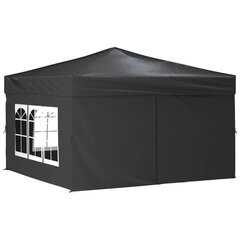 Pasākumu telts ar sānu sienām, pelēka, 3x3 m cena un informācija | Dārza nojumes un lapenes | 220.lv