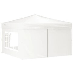 Pasākumu telts ar sānu sienām, balta, 3x3 m cena un informācija | Dārza nojumes un lapenes | 220.lv