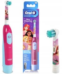 Oral-B Princess bērnu zobu birste + zobu birstes uzgaļi + birstes turētājs + zobu pastas spiede + zobu bakstāmie cena un informācija | Elektriskās zobu birstes | 220.lv