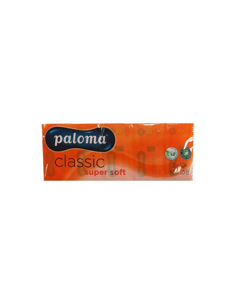 Paloma kabatlakats Classic 10x10 3-slāņu cena un informācija | Tualetes papīrs, papīra dvieļi | 220.lv