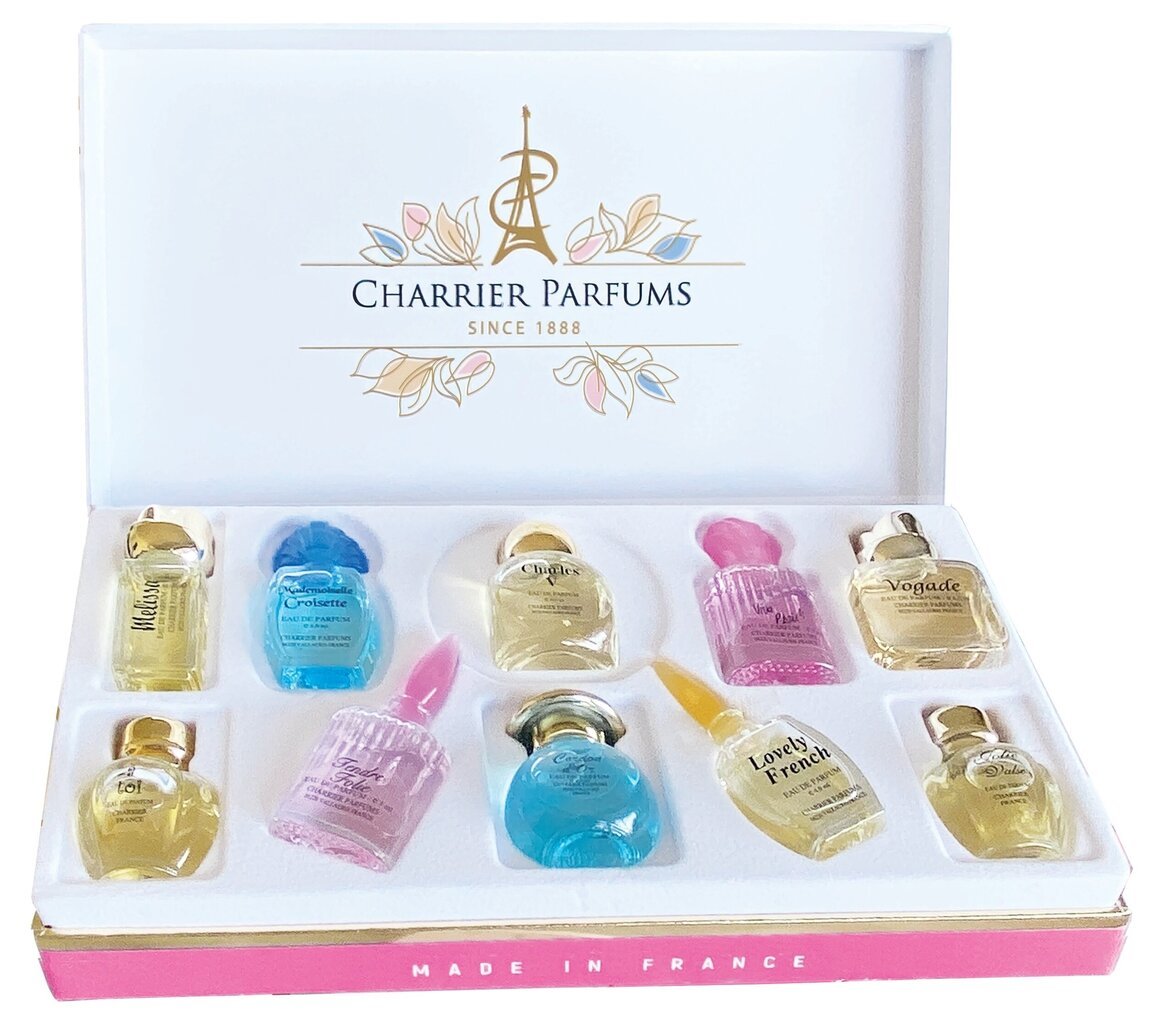 Komplekts Charrier Parfums "Les Parfums de France EDP sievietēm", 10 gab., 58,8 ml cena un informācija | Sieviešu smaržas | 220.lv