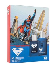 DC Comics Supermen komplekts EDT, 50 ml + dušas želeja, 150 ml cena un informācija | Bērnu smaržas | 220.lv