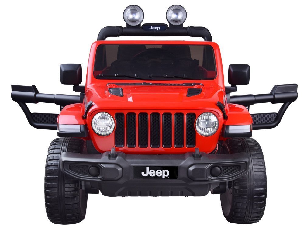 Elektromobilis "JEEP Wrangler Rubicon", sarkans cena un informācija | Bērnu elektroauto | 220.lv