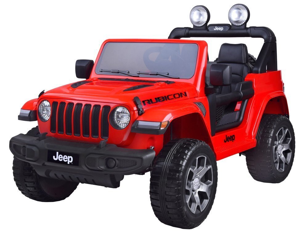 Elektromobilis "JEEP Wrangler Rubicon", sarkans cena un informācija | Bērnu elektroauto | 220.lv
