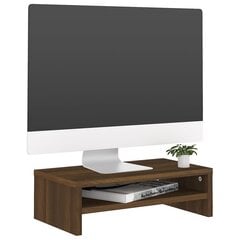 Monitora statīvs, brūna ozola krāsa, 42x24x13cm, koks cena un informācija | TV galdiņi | 220.lv