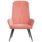 vidaXL atpūtas krēsls, rozā samts cena un informācija | Atpūtas krēsli | 220.lv
