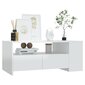 Kafijas galdiņš, balts, 102x55x42cm, apstrādāts koks, spīdīgs цена и информация | Žurnālgaldiņi | 220.lv