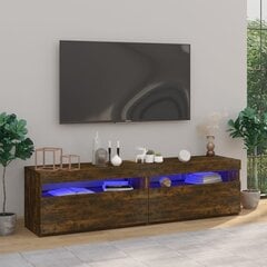 TV skapji ar led gaismu, 2gab., ozols, 75x35x40cm цена и информация | Тумбы под телевизор | 220.lv