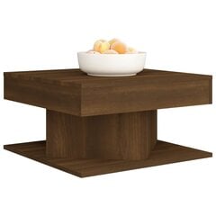 Kafijas galdiņš, brūns ozols, 57x57x30cm, apstrādāts koks cena un informācija | Žurnālgaldiņi | 220.lv