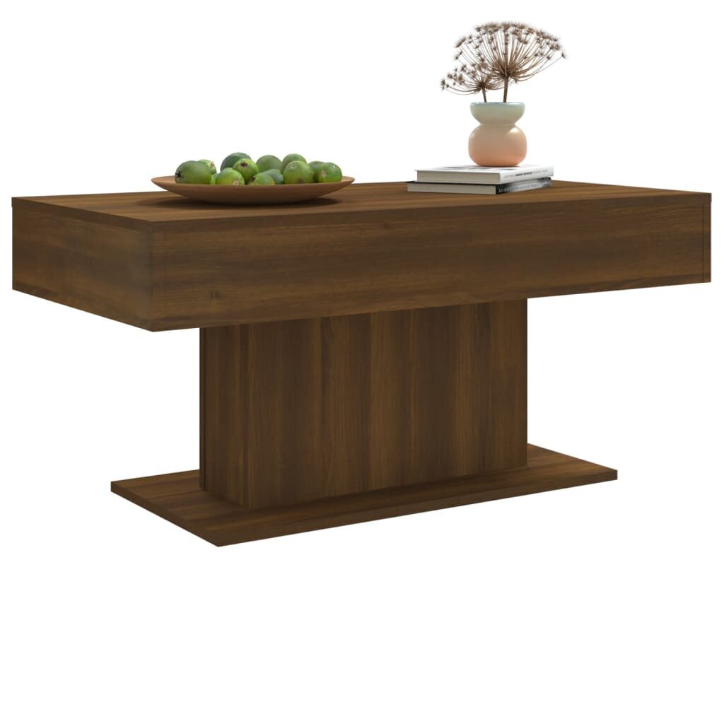 Kafijas galdiņš, brūns ozols, 96x50x45cm, apstrādāts koks cena un informācija | Žurnālgaldiņi | 220.lv