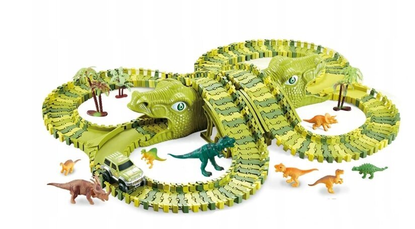 Dinozauru sacīkšu trase Mega Big, 270 d. цена и информация | Rotaļlietas zēniem | 220.lv
