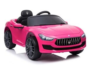 Maserati Ghibli, rozā 12v, vienvietīgs cena un informācija | Bērnu elektroauto | 220.lv