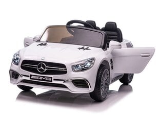 Mercedes SL63 AMG balts 12v cena un informācija | Bērnu elektroauto | 220.lv