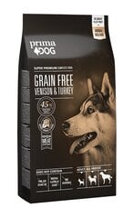 PrimaDog Adult Venison & Turkey bezgraudu sausā barība jūtīgiem suņiem ar brieža un tītara gaļu, 10 kg цена и информация | Сухой корм для собак | 220.lv