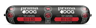 PrimaDog Beef &amp; Rice  колбаса для собак с говядиной и рисом, 800 г цена и информация | Консервы для собак | 220.lv