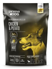 PrimaDog Adult Chicken Potato безглютеновый сухой корм для взрослых собак миниатюрных пород с курицей, 1.5 кг цена и информация |  Сухой корм для собак | 220.lv