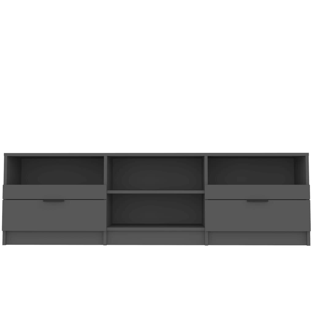 TV statīvs, melns, 150x33,5x45cm, apstrādāta koksne cena un informācija | TV galdiņi | 220.lv