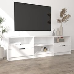 TV statīvs, balta, 150x33,5x45cm, koka, spīdīgs cena un informācija | TV galdiņi | 220.lv