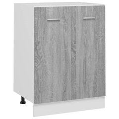 Pamatskapis, pelēks ozols, 60x46x81,5cm, apstrādāts koks цена и информация | Кухонные шкафчики | 220.lv