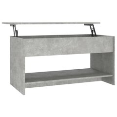 Kafijas galdiņš, betona pelēks, 102x50x52,5cm, apstrādāta koksne cena un informācija | Žurnālgaldiņi | 220.lv