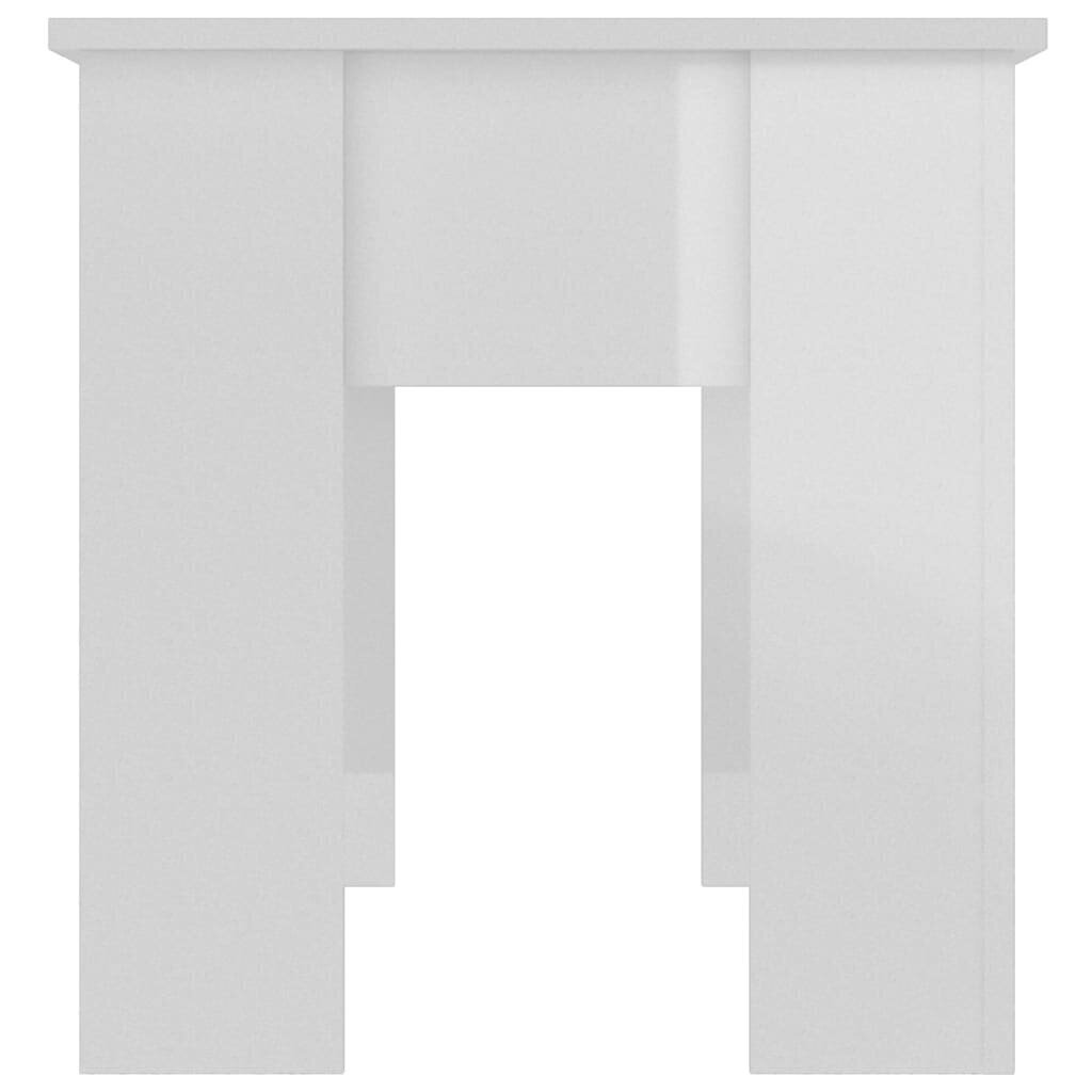 Kafijas galdiņš, balts, 101x49x52cm, apstrādāta koksne, spīdīgs cena un informācija | Žurnālgaldiņi | 220.lv