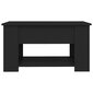 Kafijas galdiņš, melns, 79x49x41cm, apstrādāta koksne цена и информация | Žurnālgaldiņi | 220.lv