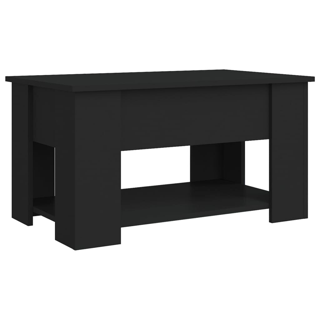 Kafijas galdiņš, melns, 79x49x41cm, apstrādāta koksne цена и информация | Žurnālgaldiņi | 220.lv