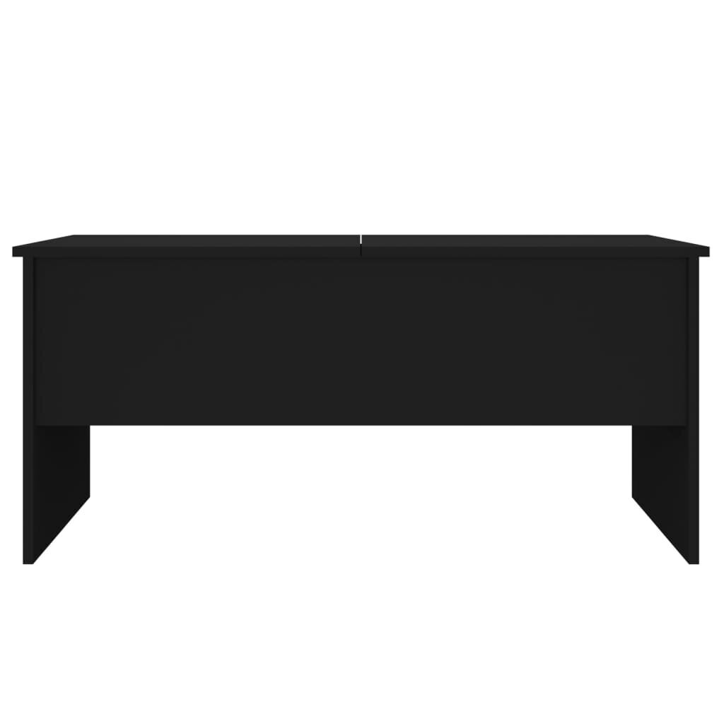 Kafijas galdiņš, melns, 102x50,5x46,5cm, apstrādāta koksne cena un informācija | Žurnālgaldiņi | 220.lv