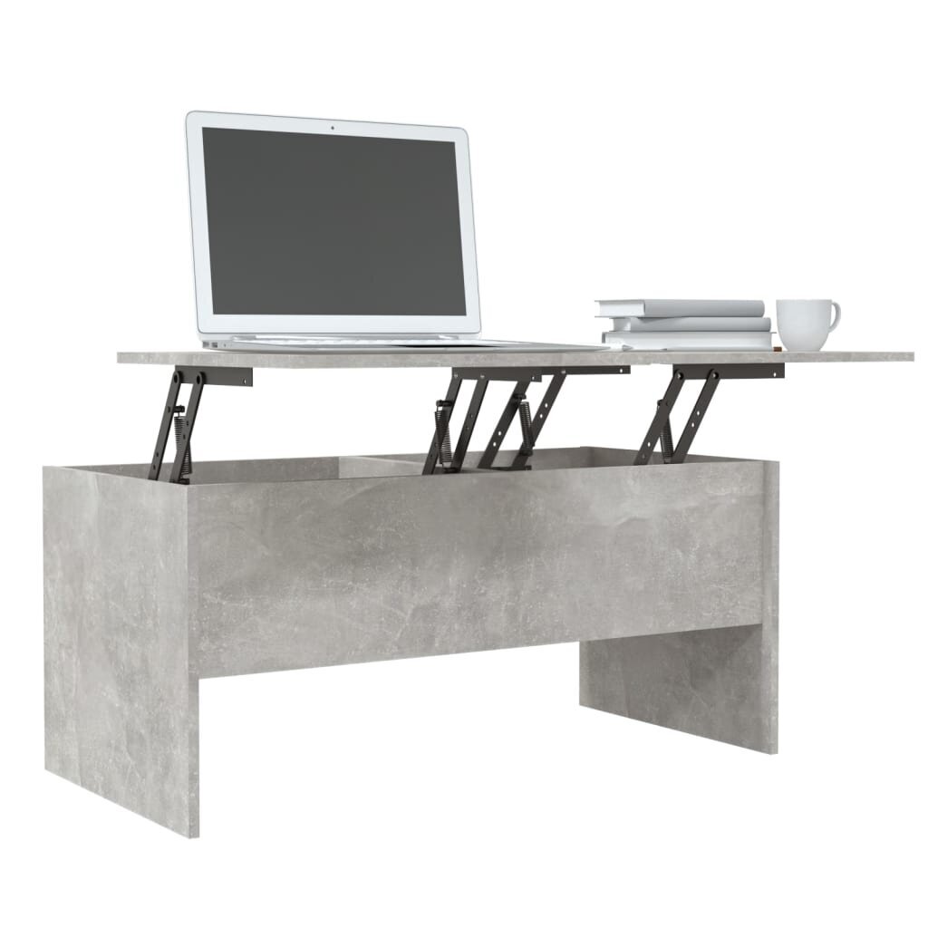 Kafijas galdiņš, betona pelēks, 102x50,5x46,5cm, koka цена и информация | Žurnālgaldiņi | 220.lv