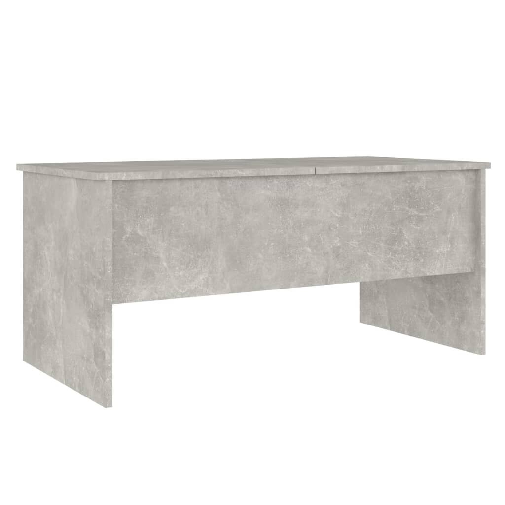 Kafijas galdiņš, betona pelēks, 102x50,5x46,5cm, koka cena un informācija | Žurnālgaldiņi | 220.lv