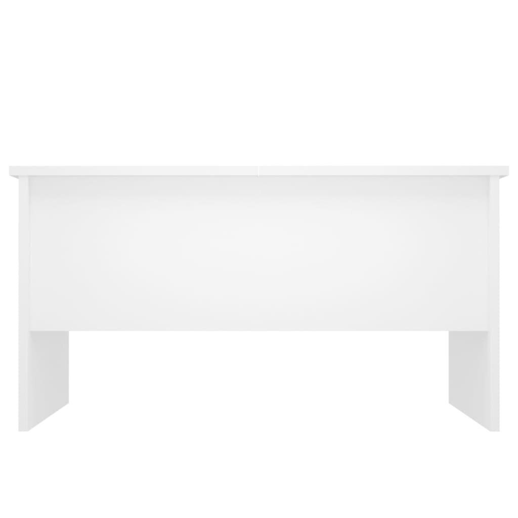 Kafijas galdiņš, balts, 80x50x42,5cm, apstrādāta koksne cena un informācija | Žurnālgaldiņi | 220.lv