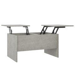 Kafijas galdiņš, betona pelēks, 80x50x42,5cm, apstrādāta koksne cena un informācija | Žurnālgaldiņi | 220.lv