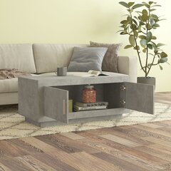 Kafijas galdiņš, betona pelēks, 102x50x45cm, apstrādāta koksne cena un informācija | Žurnālgaldiņi | 220.lv